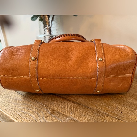 Dooney & Bourke Florentine Rich Brown Leather Satchel Shoulder Bag - Picture 6 of 17